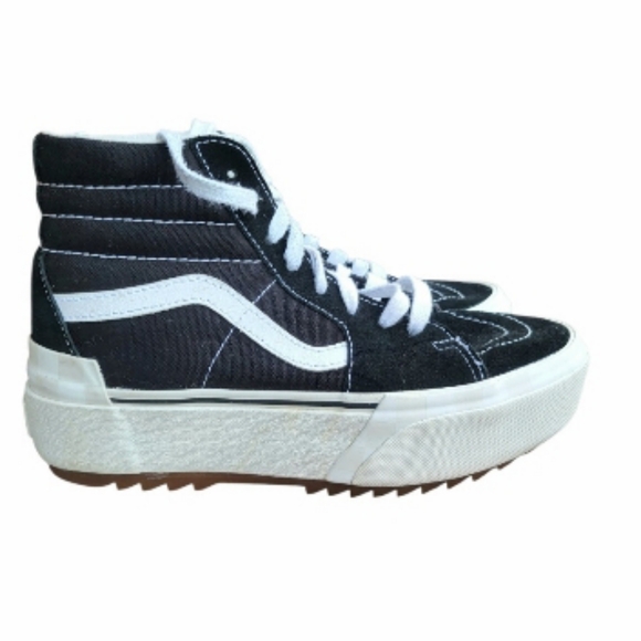 Vans Checkered Platform Stack Seldan Sneaker Black Skate Sk8 Old Skool Women 7 - Picture 9 of 14